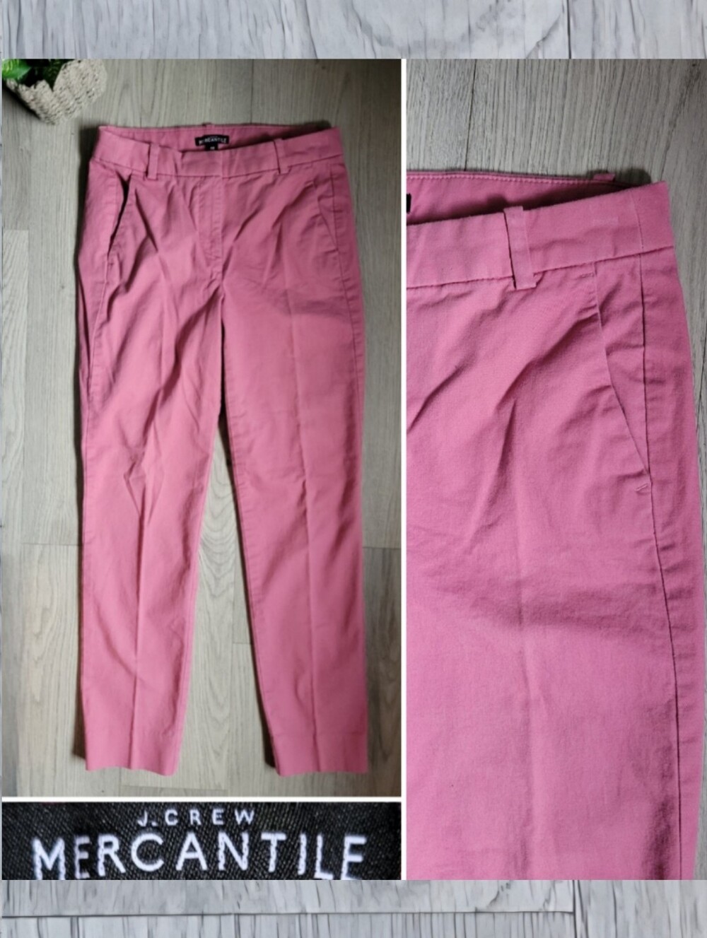 J. Crew Mercantile Mauve Guava Pink Ankle-Length Straight Leg Chino Pants, 00
